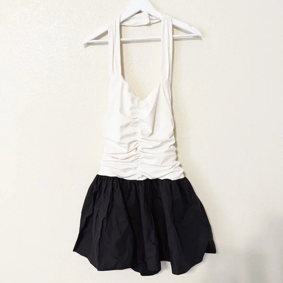 anthropologie maeve black and white dress Alone With You Mini Dress main image 0